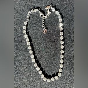 SABIKA WHITE CRYSTAL NECKLACE
